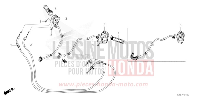 SCHALTER/KABEL von Forza 350 MAT PEARL PACIFIC BLUE (PB397) von 2021